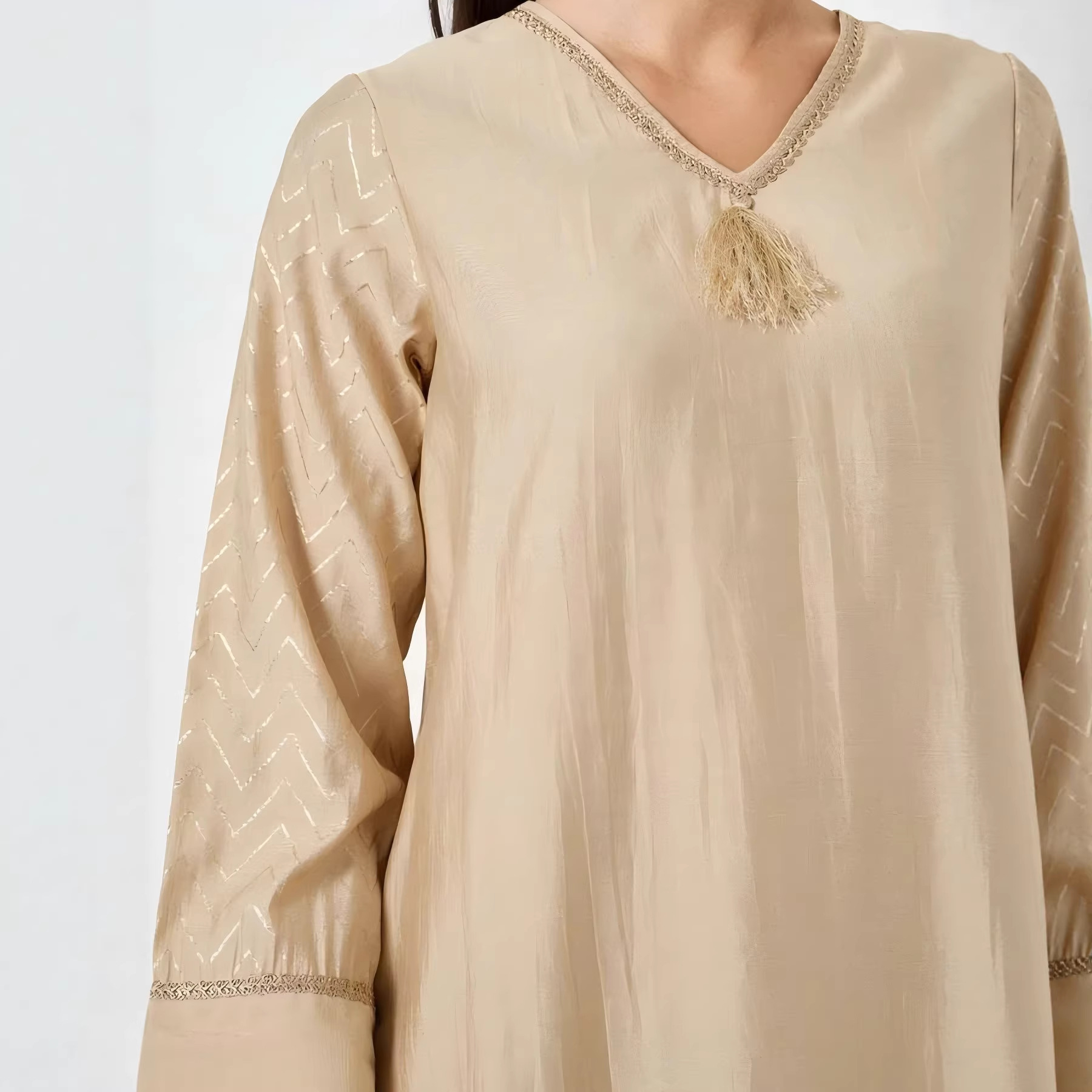 Middle Eastern Muslim Ethnic Style Sequin Party Evening Gown Robe Dress_voghion.com