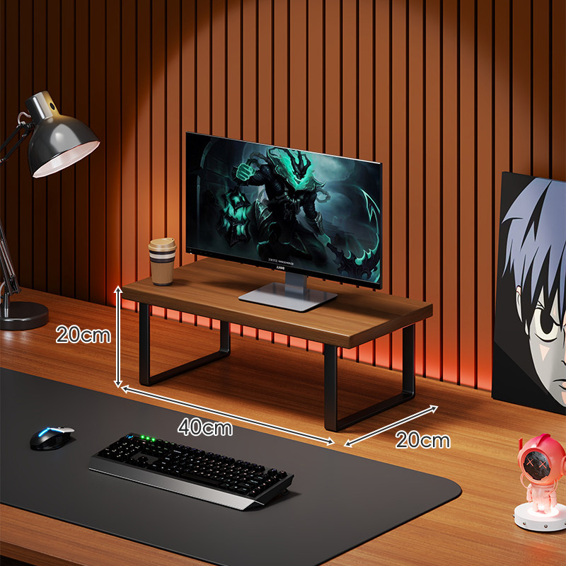 Soporte Elevador para Monitor de Computadora de Madera Organizador para Escritorio