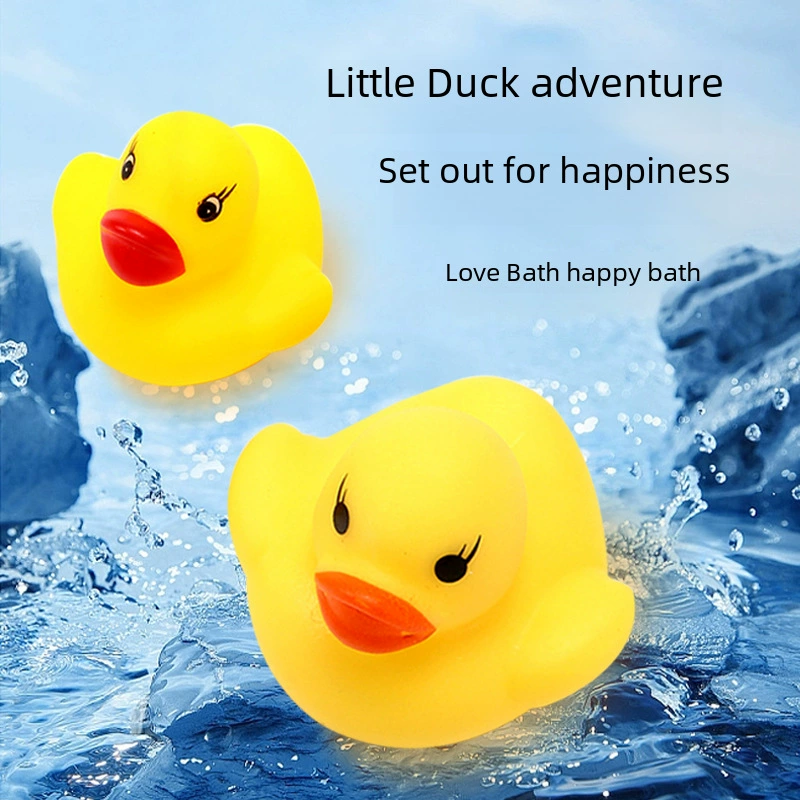 B.Duck, игрушка для игры в воде для купания, мультяшная слизь с аксессуарами для плавания из мягкой резины, утка
