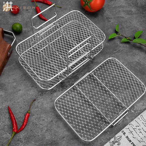 304 stainless steel drying and steaming rack, three-layer Air fryer accessories grill, detachable dehydration rack