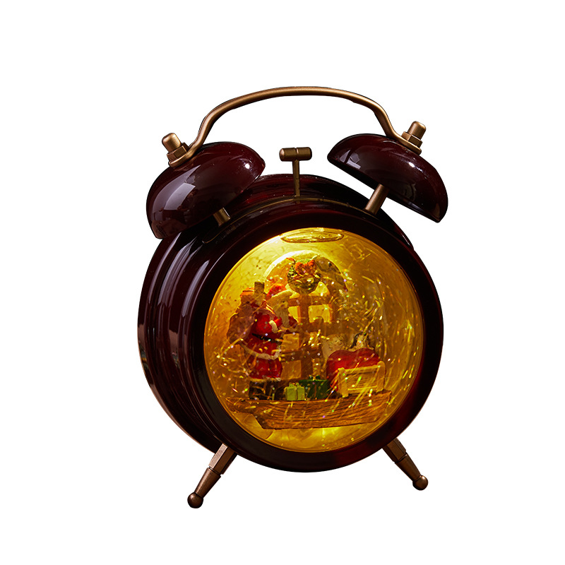 Decoraciones de Navidad escritorio con luces Decoraciones de cristal fantásticas caja de música caja de música regalos de Navidad