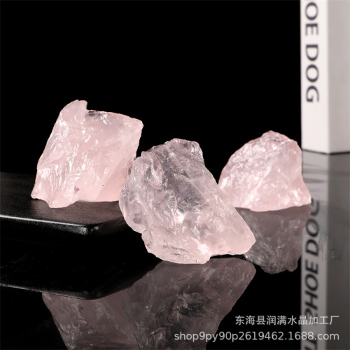 Rose quartz raw stone, aromatherapy diffuser stone, rose quartz, fish tank flower pot decoration crystal gravel manufacturer supply