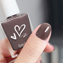 秋冬季新款水性指甲油不可剥免烤网红灰色冰透乌梅火龙果粉色裸色