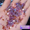 Glossy purple nail decoration for manicure, nail stickers, internet celebrity, flat base, wholesale