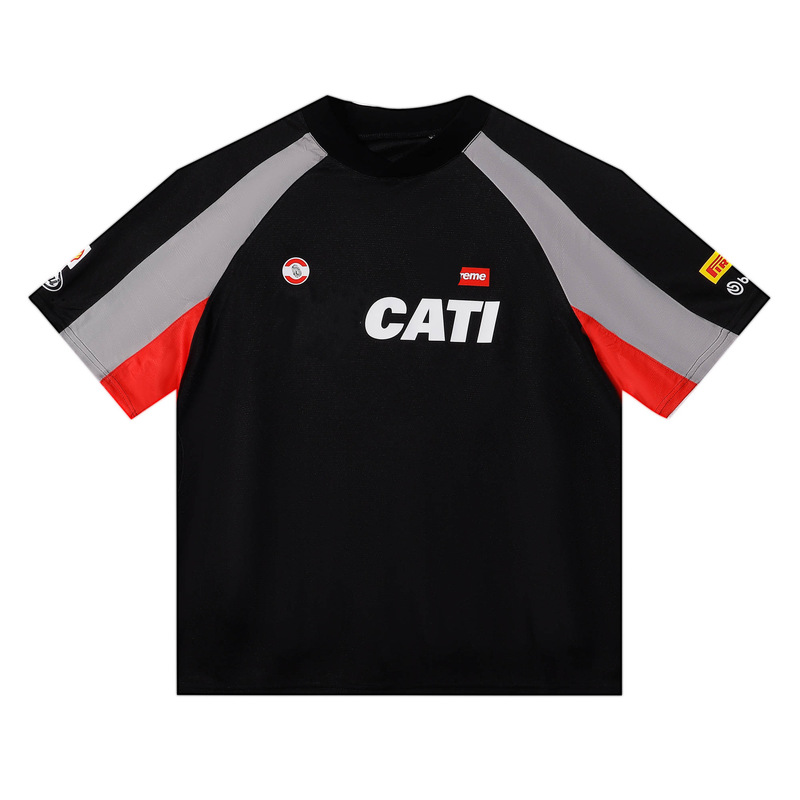 24Ss Ducati Soccer Jersey Ducati Co-Branded Printed Football Loose Sports Short-Sleeved T-Shirt