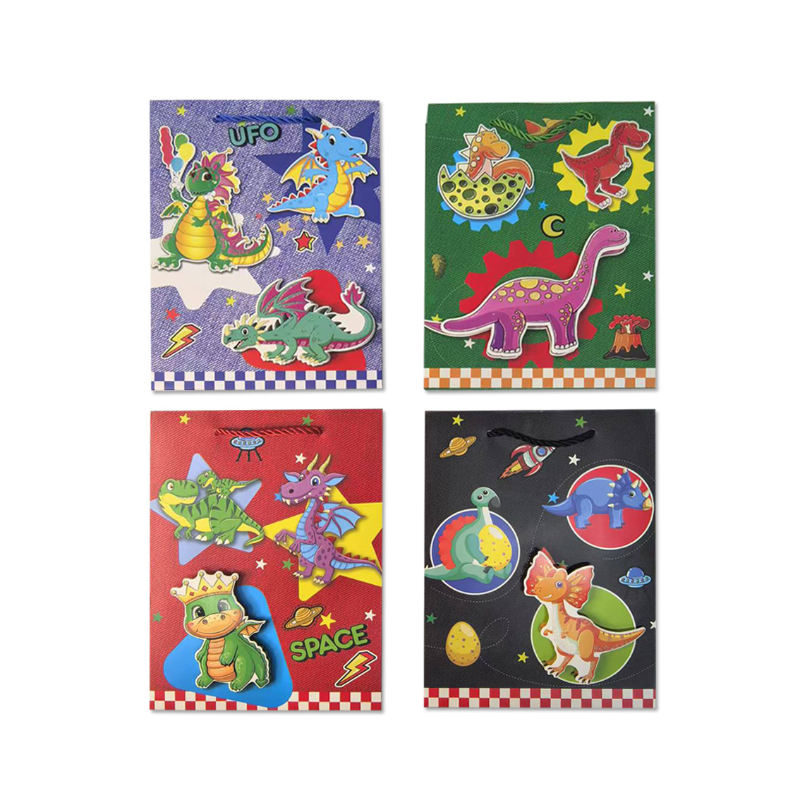 4가지 색상 혼합, 12개들이 중간 패키지, 흰색 판지, 너비 18, 높이 24, 바닥 8.5cm