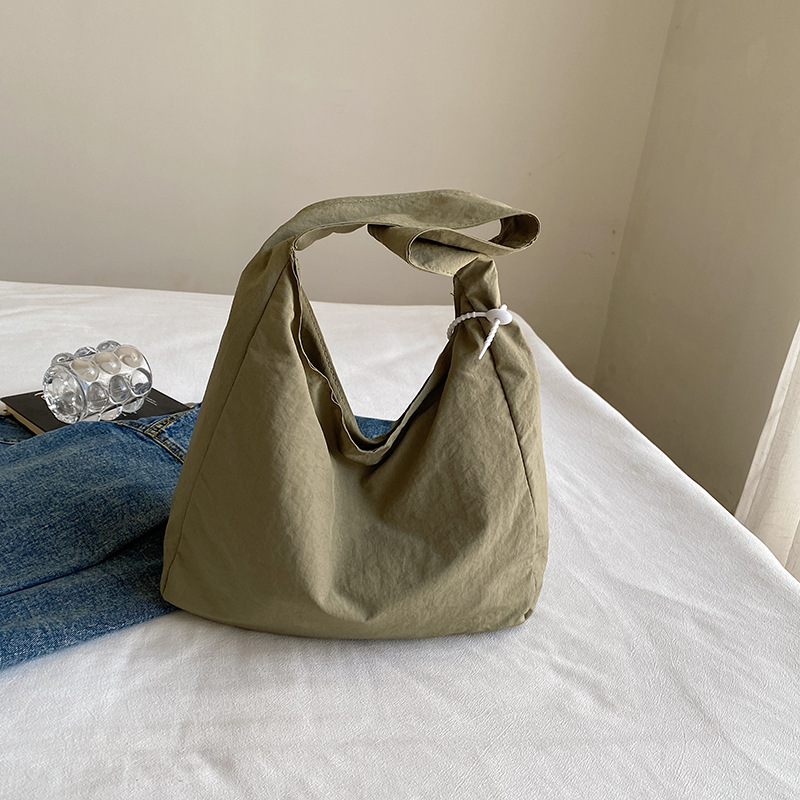 Bolsa de lona coreana ins2024 verano nueva moda ocio bolso de hombro para estudiantes universitarios