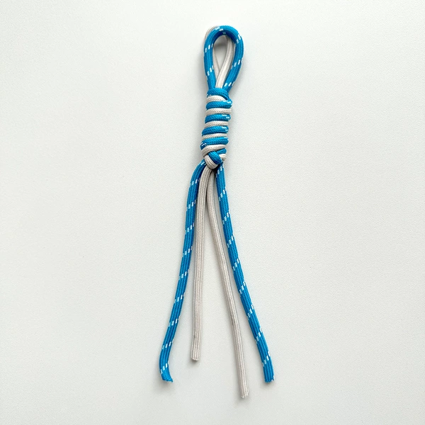 E25 knotted rope aqua blue milk tea color