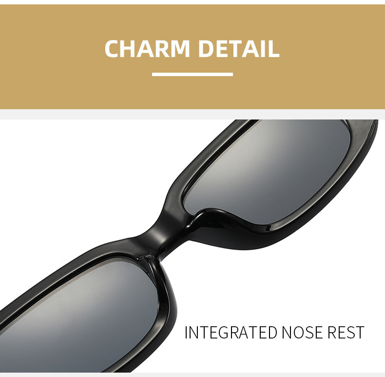 50g Weight Full Frame Glasses Structure Sunglasses Classification PC, UV400 Protection Lens Material Square Glasses Style Outdoor, Travel Occasion Solid Color Pattern Unisex Gender Casual, Simple Style Style Casual Simple Style Solid Color PC UV400 Protection Square Full Frame Women's Sunglasses 5