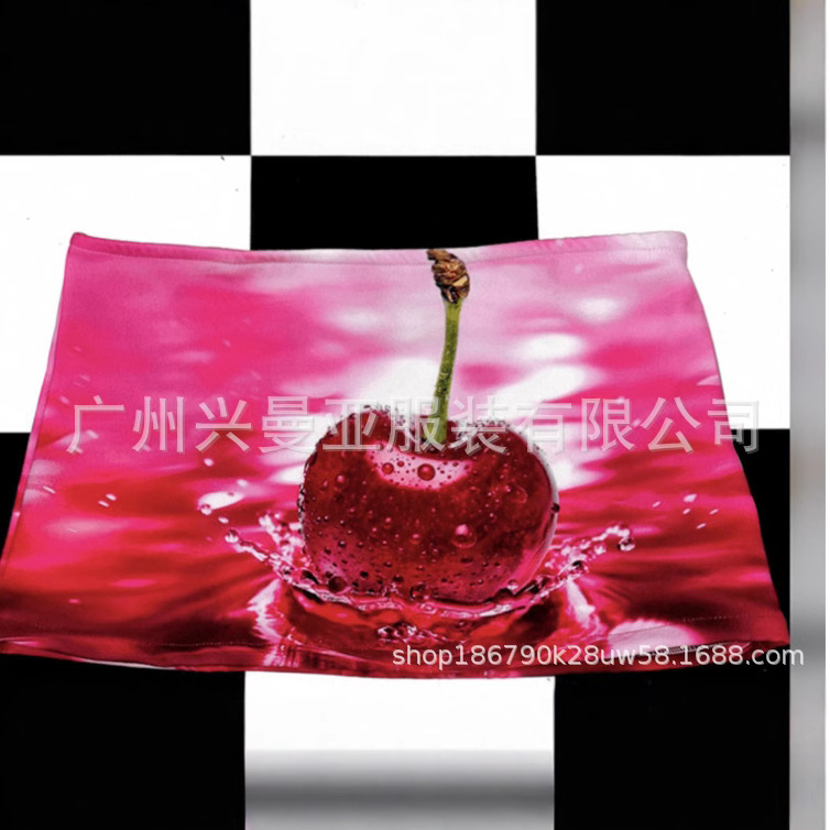 Cross-border 2025 European and American Foreign Trade Retro Subculture Abi Beagle Dog Imitation Cowboy Digital Printing Low Waist Short