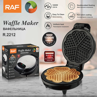 Raf European and American Cross-Border Household Breakfast Machine Waffle Machine Fully Automatic Mini Double-Sided Heating Electric Baking Pan Light Food Machine