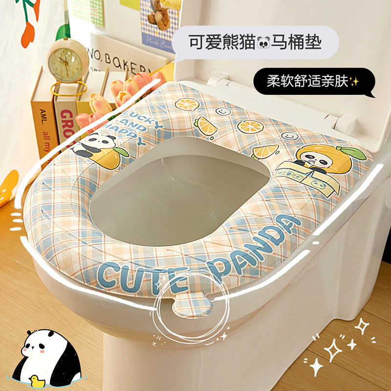 EVA asiento del inodoro lindo cuatro estaciones universal impermeable engrosada hogar asiento del inodoro anillo borrable cojín del asiento del inodoro portátil