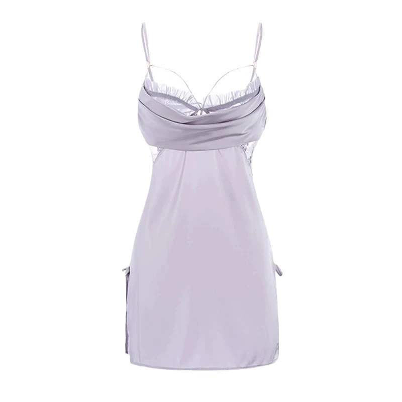 曼欲 Sexy silk lace silky pijama, high-quality style, backless, lifting effect