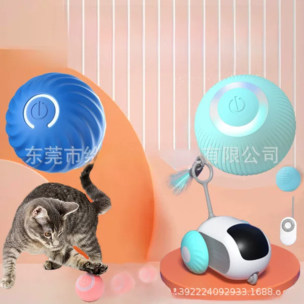 Source Factory Cat Toy Rechargeable Sports Car Cat Toy Ball Teaser Stick New Gravity Electric Cat Teaser Ball