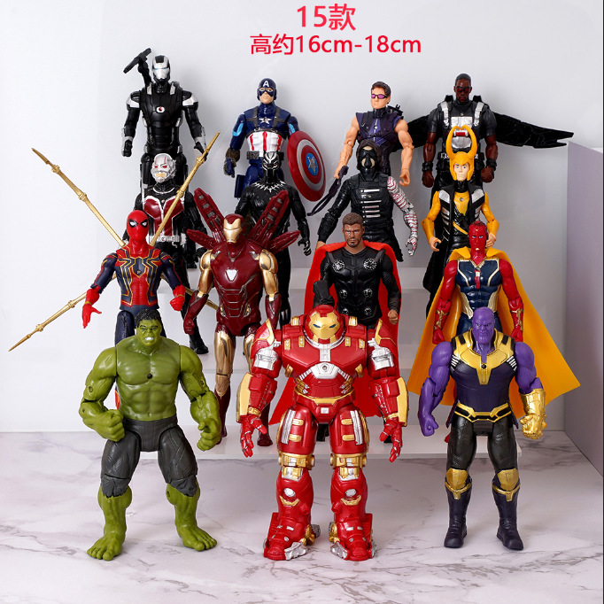 Avengers Hero Iron Man Spider-Man Hulk Thanos Joints Movable Ornament Hand Model Toy