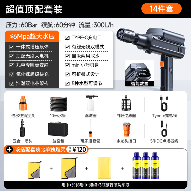 Portable Power Cleaner | Lizeng Portable car washer - 103