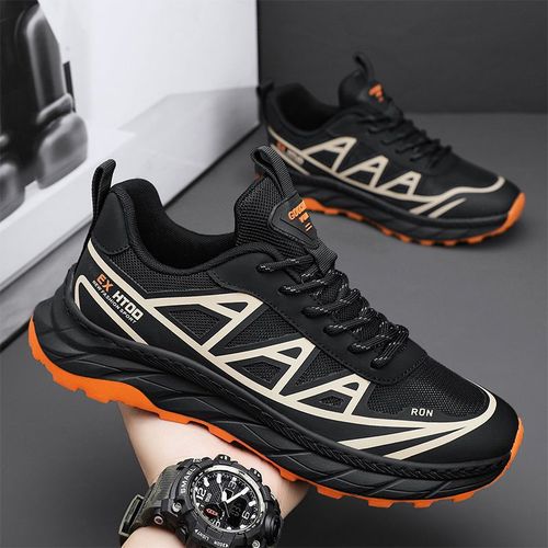 Running shoes for men, summer Korean style fashionable mesh shoes, casual sports shoes, trendy match, outerwear for trendy men