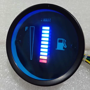 Avtomobil motosiklet dəyişdirilmiş ölçü cihazı, dəmir korpuslu LED 12V mavi yanacaq ölçer