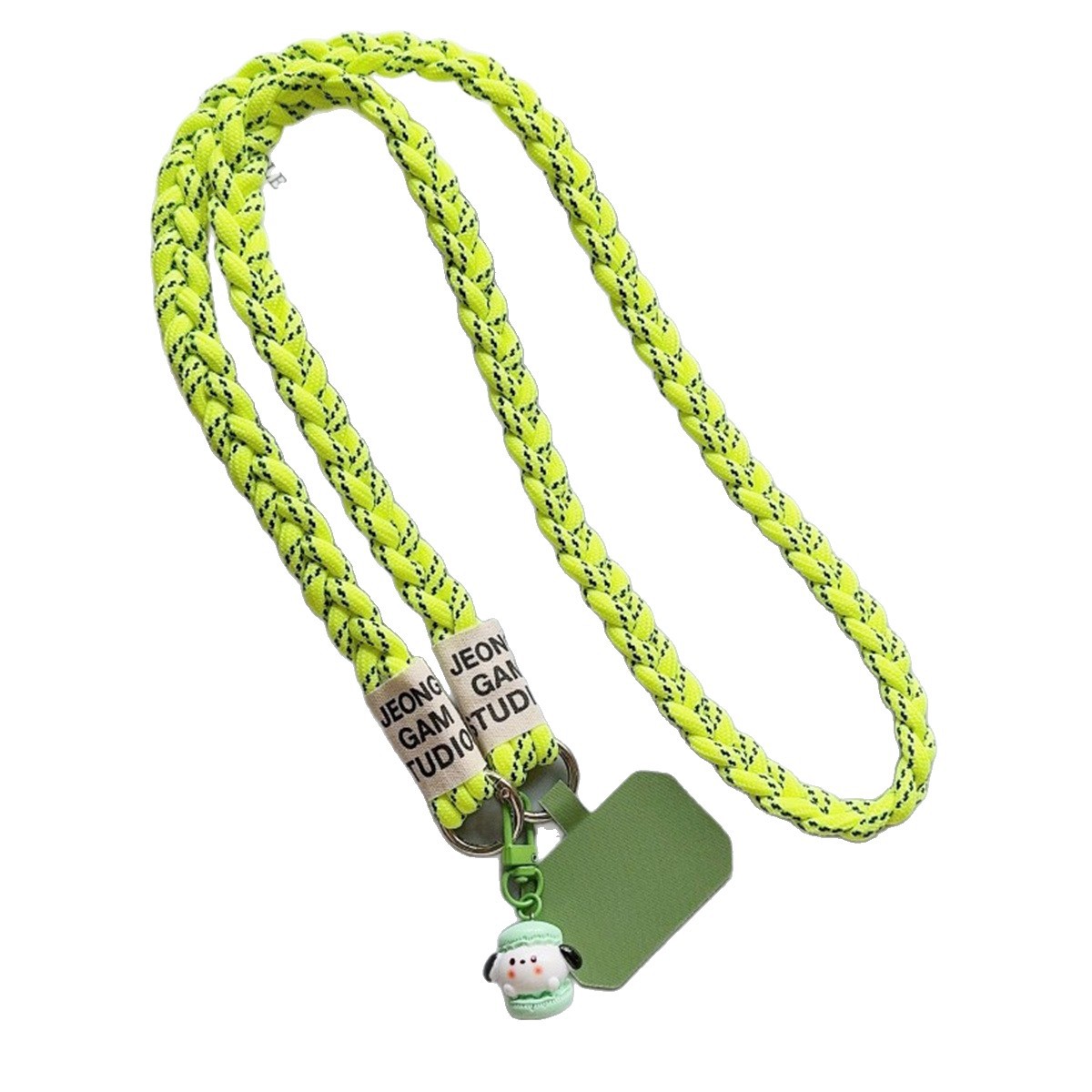 Bandolera de montañismo japonés y coreano, cordón largo, trenza trenzada, muñeca de dibujos animados creativos, colgante, decoración, clip de color de moda