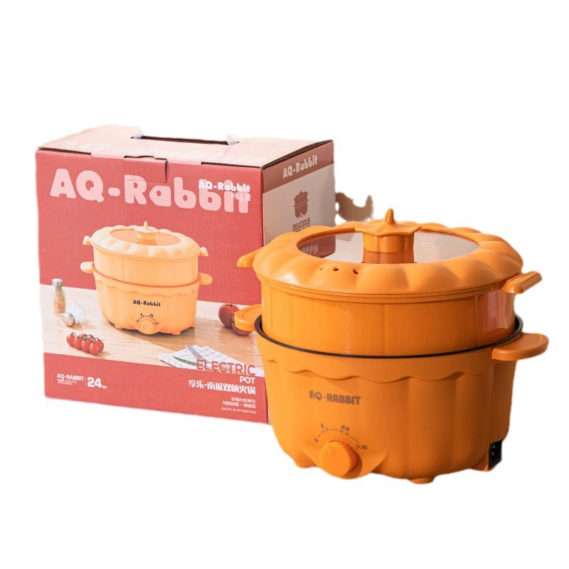 Электрический многофункциональный горшок AQ‑Rabbit, 1,2–2,8 л для лапши и тушения с пароваркой