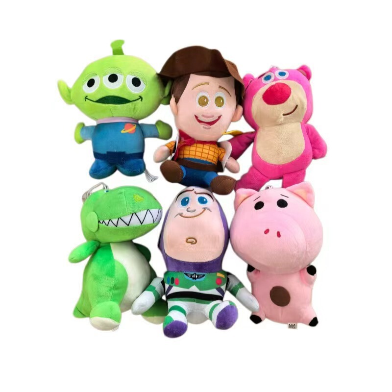 Toy Story Plush Toys Buzz Lightyear, Cowboy Woody, Lotso Stuffed Plush Doll Keychain