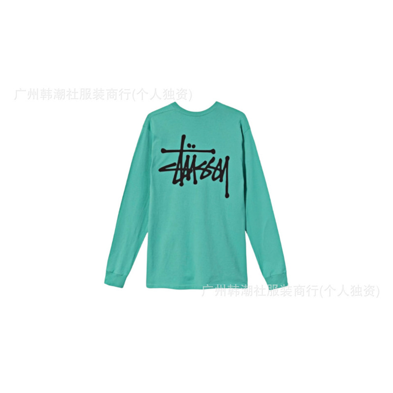 オリジナルラベルクロスボーダー新しいトレンディなブランド stu ツアークラシックレタープリントラウンドネック長袖 Tシャツドロップシッピング|undefined
