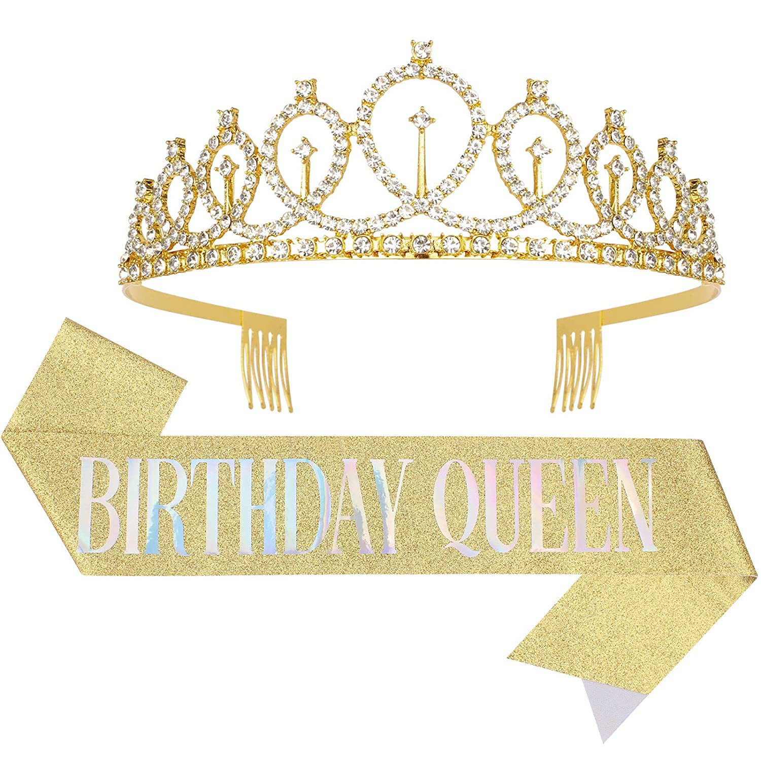 Diadema de fiesta de corona de cumpleaños de aleación transfronteriza Diadema de diadema de tocado europeo y americano BirthdayGirl Queen