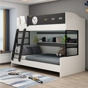 2025 New Solid Wood Bunk Bed for Adults and Kidsren 1.2/ 1.5m Bunk Bed Factory Wholesale