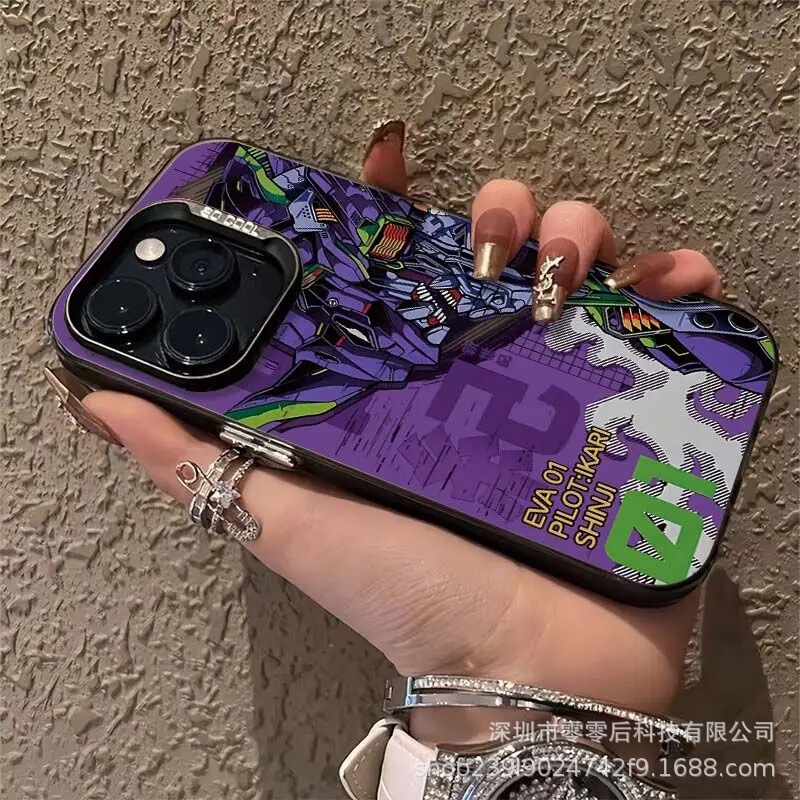 Mechanical Armor Suitable for Apple 16Promax/Iphone15/Iphone14 Trendy Personalized Color Silver Phone Case