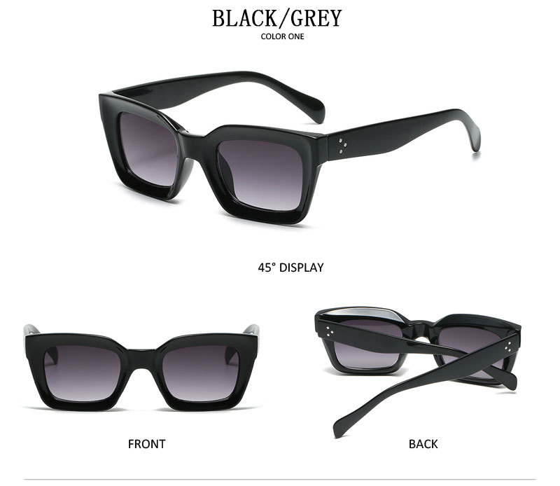 Full Frame Glasses Structure Retro Square Ac UV400 Protection Square Full Frame Women's Sunglasses