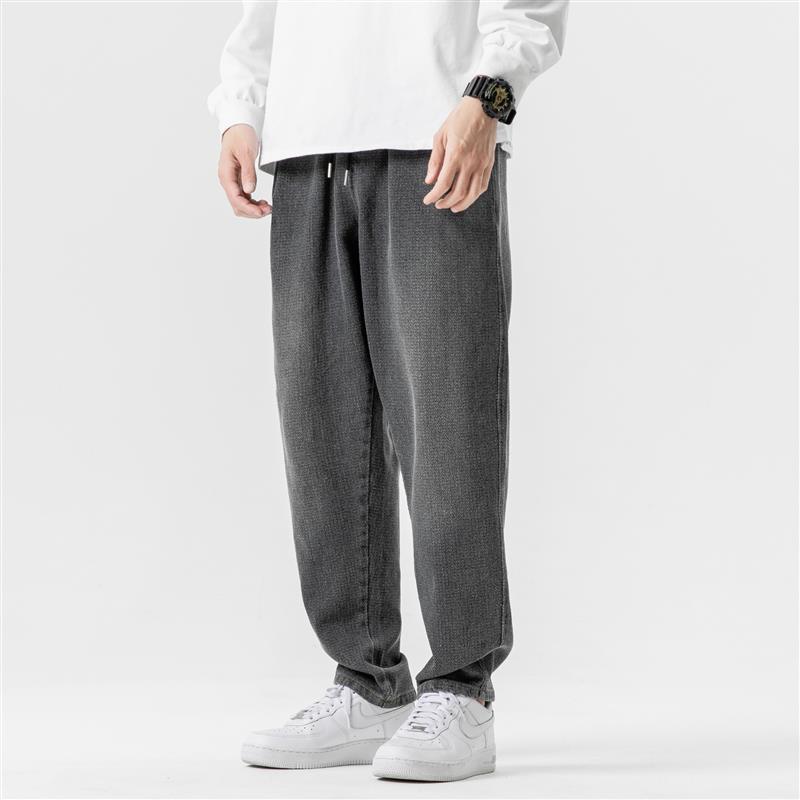 BOGEDIT壹加服装百搭春秋宽松日系水洗牛仔裤简约潮直筒裤牛仔裤|undefined