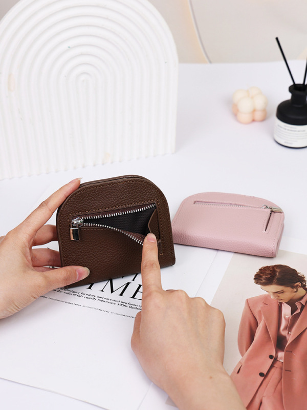 新商品の小銭入れ半円の純色のミニ小銭入れがシンプルで高級感があります。|undefined