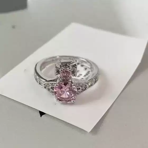 Vivienne Westwood Full Diamond Saturn Ring for Women Light Luxury High Beauty Commemorative Ring High Version Factory Direct Non-Fading Trendy