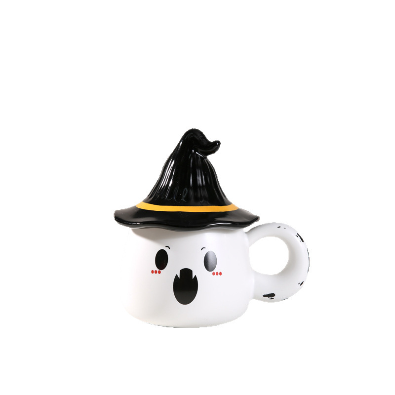 ハロウィンクリエイティブギフトセラミックカップかわいいゴースト形状楽しい朝食ミルクカップクロスボーダーマグ卸売|undefined