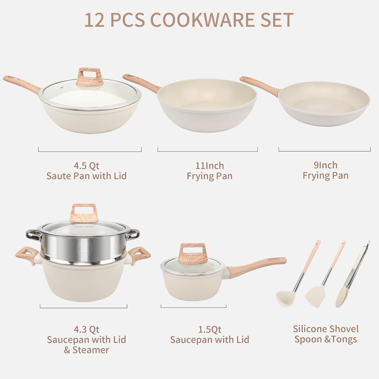 Arroz de arroz de arroz de piedra, olla de frita doméstica, olla de frita sin humo de aceite, olla de frita electromagnética, olla antiadherente general al por mayor