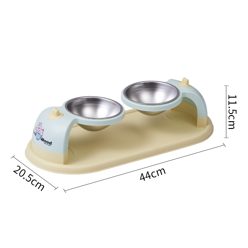 Tazón de gato suspendido de acero inoxidable Tazón único de color dopamina para mascotas Tazón de alta protección cuello de agua potable Tazón de perro Tazón de arroz Teddy