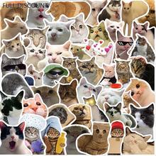 50PCS Cat MEME Funny Animals Stickers Vintage Toy ֽɽ