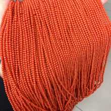 天然川料南红3MM左右小米珠基本满色满肉、半成品男女款链子批发