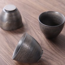 日式纯钛小酒杯户外酒杯家用餐厅喝茶小杯子钛合金清酒杯功夫茶杯
