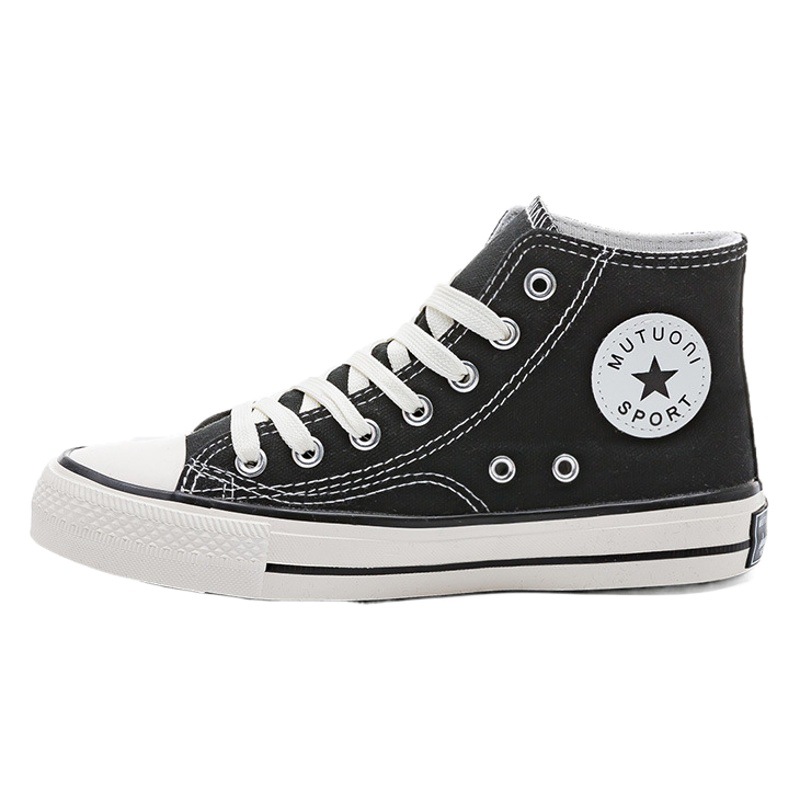 1970s High-top Reprinted Canvas Shoes Women's Korean-style ins All-match Casual Sneakers Vulcanized Rubber Shoes Men's and Women's Couple's Shoes