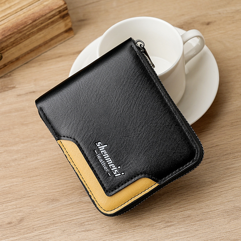 Cartera para hombre estilo retro con cremallera