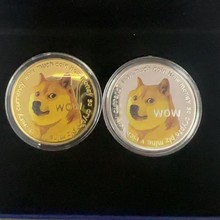 现货彩UV狗狗币虚拟比特纪念币章数字虚拟货币制纪念币牙仙子金