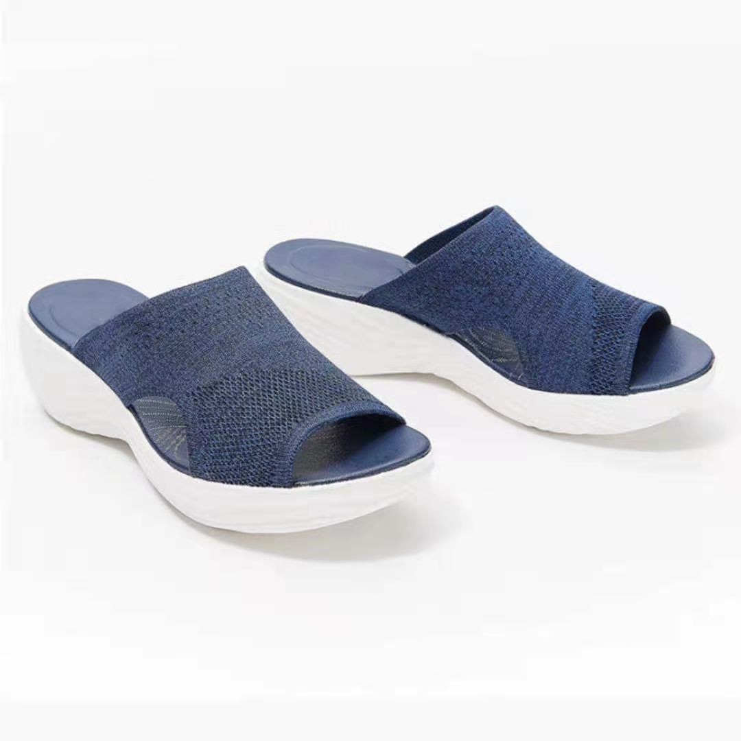 fashionable breathable women's women's slippers flat