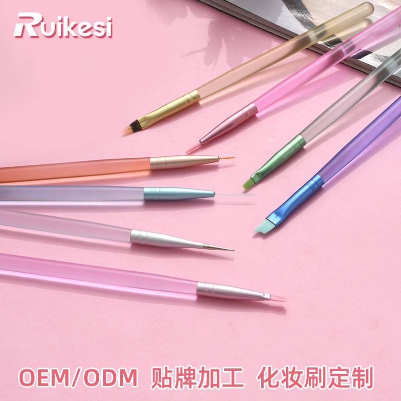 新手美甲笔定制 Ruikesi多巴胺8支装=logo/色系/笔杆美甲笔定制