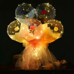 Illuminated Rose Bubble Ball, Famous Glow-in-the-Dark Bubble Ball Bouquet, Street Stall Qixi Couple Festival Ball Best Seller Wholesale