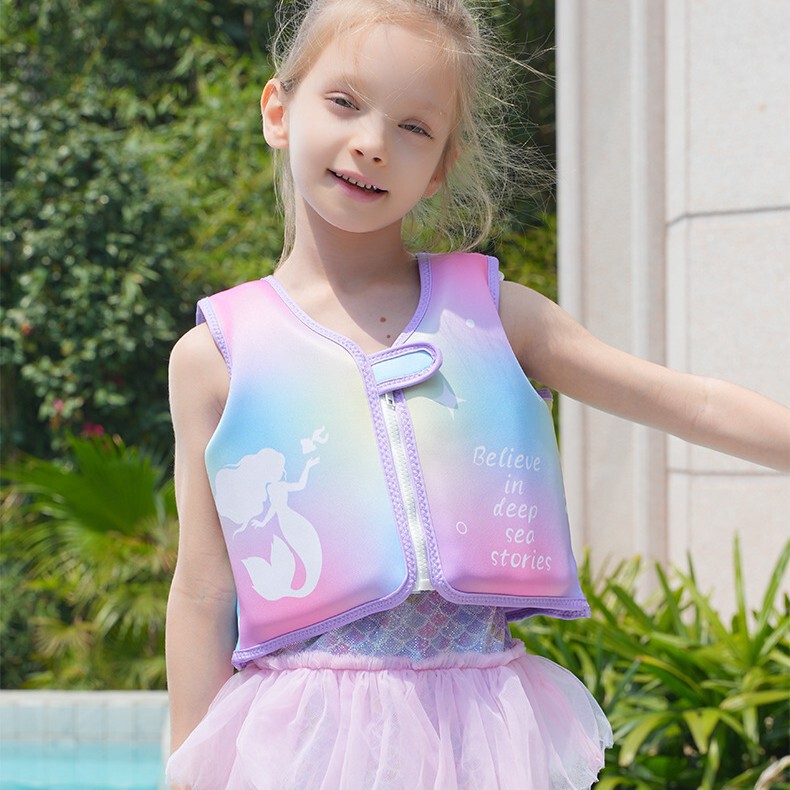 Ugly Baba Ins Fantasy Mermaid Kidsren's Anti-Drowning Buoyancy Vest Cartoon Beginner Free of Inflatable Ugly Baba Ins Fantasy Mermaid Kidsren's Anti-Drowning Buoyancy Vest Cartoon Beginner Free of Inflatable