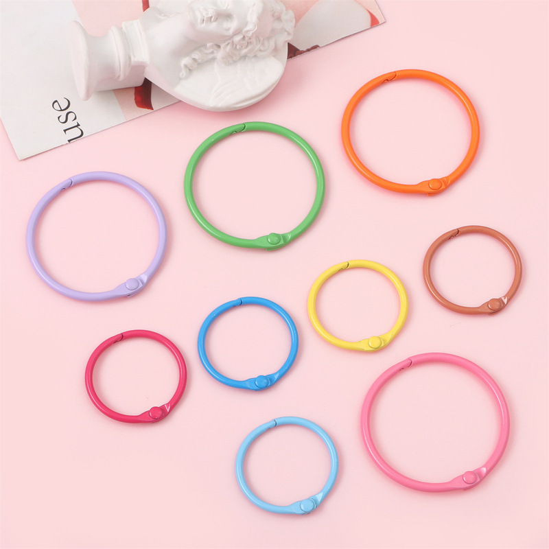 Macaron alloy iron key ring key ring small ring color ring buckle DIY decoration accessories round buckle