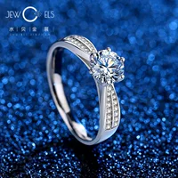 Импортный бриллиант Mosane 1-каратное кольцо S925 серебро платина D цвет Mosane Diamond код талии поколение волос