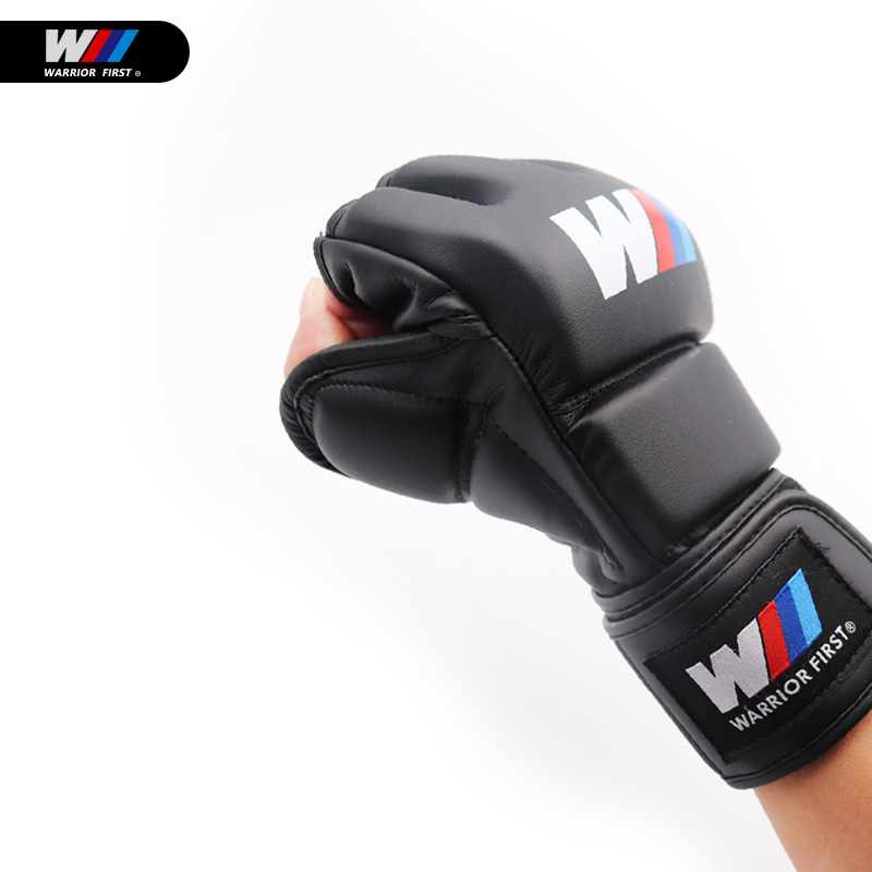 WF boxing gloves half finger PU microfiber MMA male and female children Thai boxing Sanda training wholesale delivery