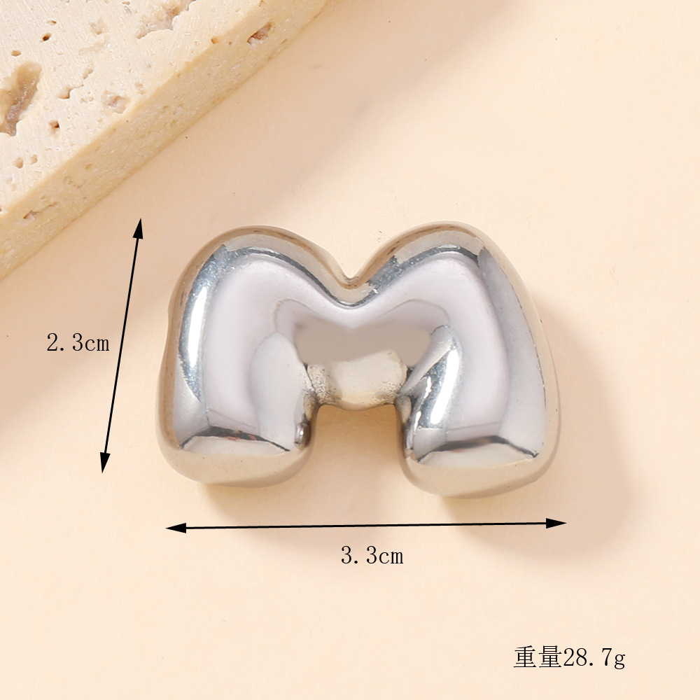 Colgante único venta cruzada de burbujas de fundición 26 collares de letras inglesas accesorios colgante DIY joyas de acero inoxidable